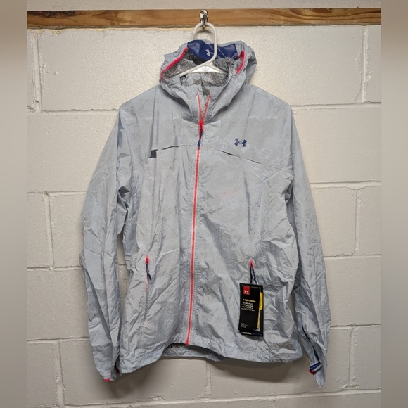 Under Armour Scrambler Women's Waterproof Pertex Shield Jacket XL New Tags Blue - Picture 1 of 12